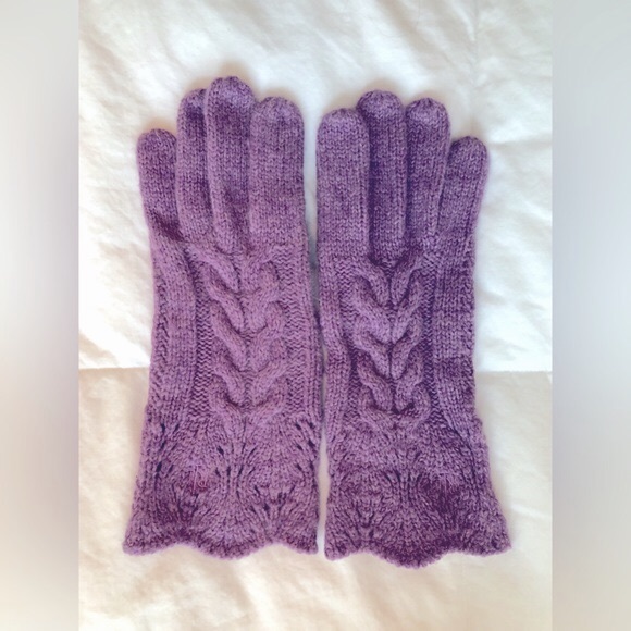 Ralph Lauren purple wool gloves - Picture 8 of 9